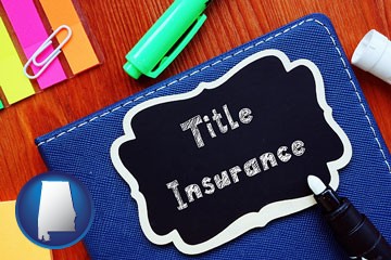 title insurance concept - with Alabama icon