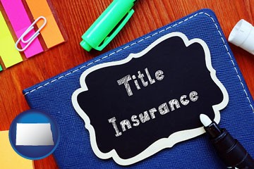 title insurance concept - with North Dakota icon