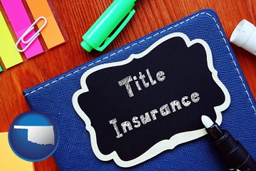 title insurance concept - with Oklahoma icon