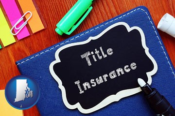 title insurance concept - with Rhode Island icon